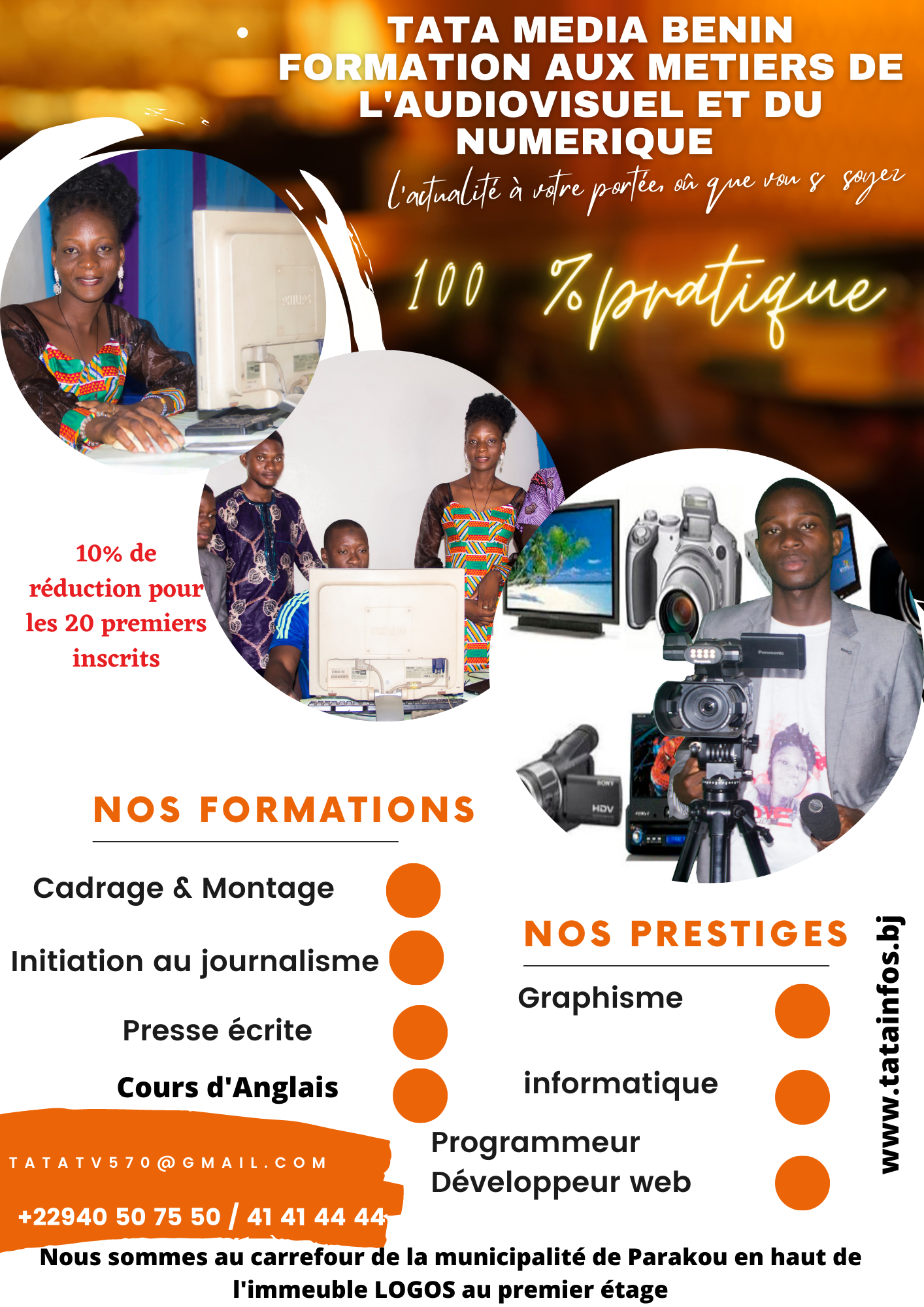 Centre de formation aux métiers de l’audiovisuel et du numérique TATA MEDIA BÉNIN