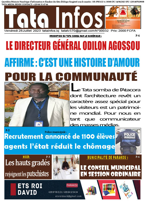 Promotion du Tata somba par le numérique : le directeur général odilon agossou affirme : c’est une histoire d’amour      pour la communauté