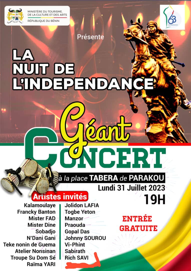 concert du 31 juillet 2023 a la place tubéra de Parakou