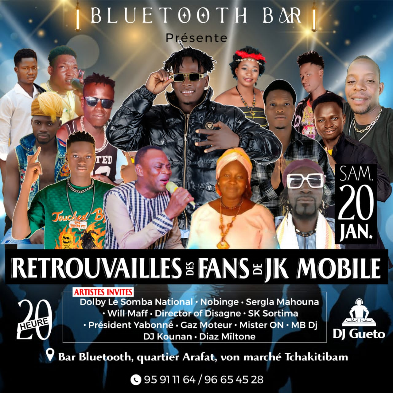 RETROUVAILLES  DES FANS DE JK MOBILE : AU BAR BLUETOOTH LE 20/01/2024