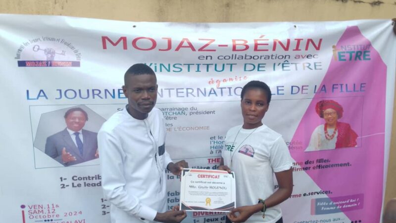 IFI édition 2024 : Mojaz Bénin présidé par Achille Agossou et l’Institut de l’Être de Martial Kpochan forment plusieurs filles sur le leadership et l’éducation citoyenne