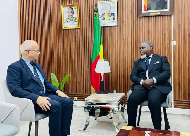 Échange entre le Président Edouard Loko et l’ambassadeur d’Allemagne près le Bénin