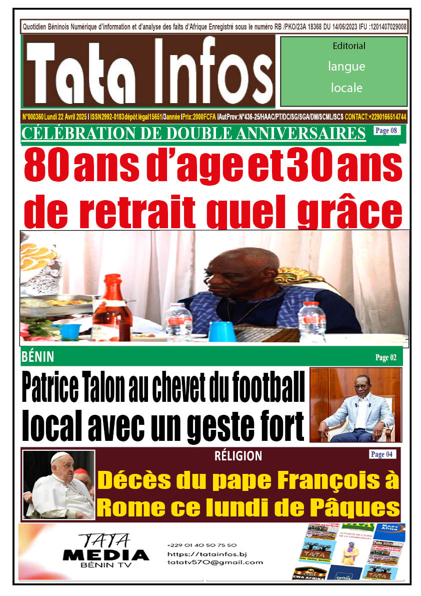 LA UNE DU JOURNAL