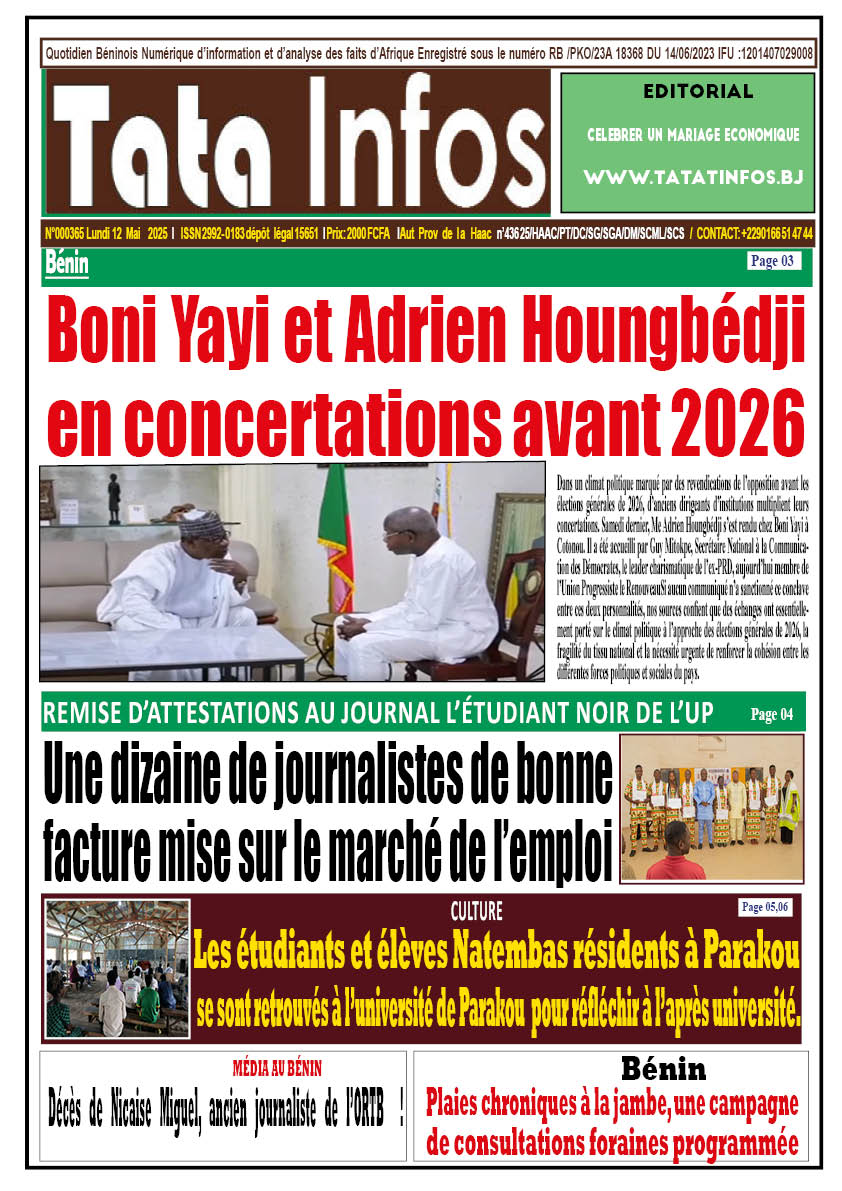 la une du journal de ce lundi 12 Mai 2025